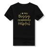 Ich bin nicht herrisch, ich bin aggressiv hilfsbereit Aufdruck Buchstaben T-Shirt Damen Positive T-Shirts Lustiges Mama Geschenk T-Shirt Oberteile Muttertagsgeschenke