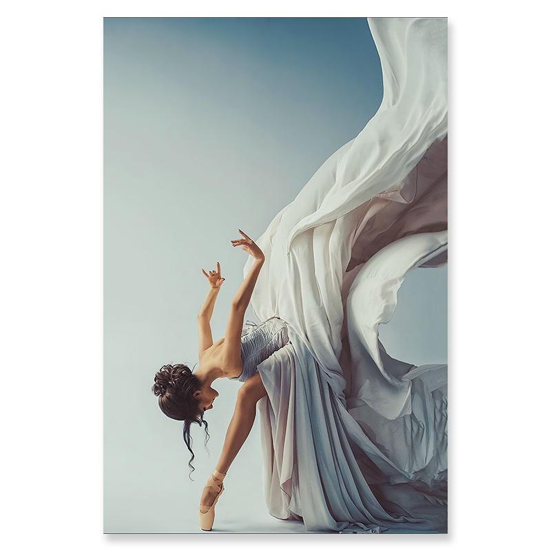 

Современный балет, танцующая девушка, холст, картина, постер и принт, рисунок, настенные черно-белые фотографии для гостиной, спальни, прохода 20x30cm No Frame аэро