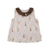 Youyou Girls' Floral Rabbit Print Doll Collar Short Sleeve Blouse
