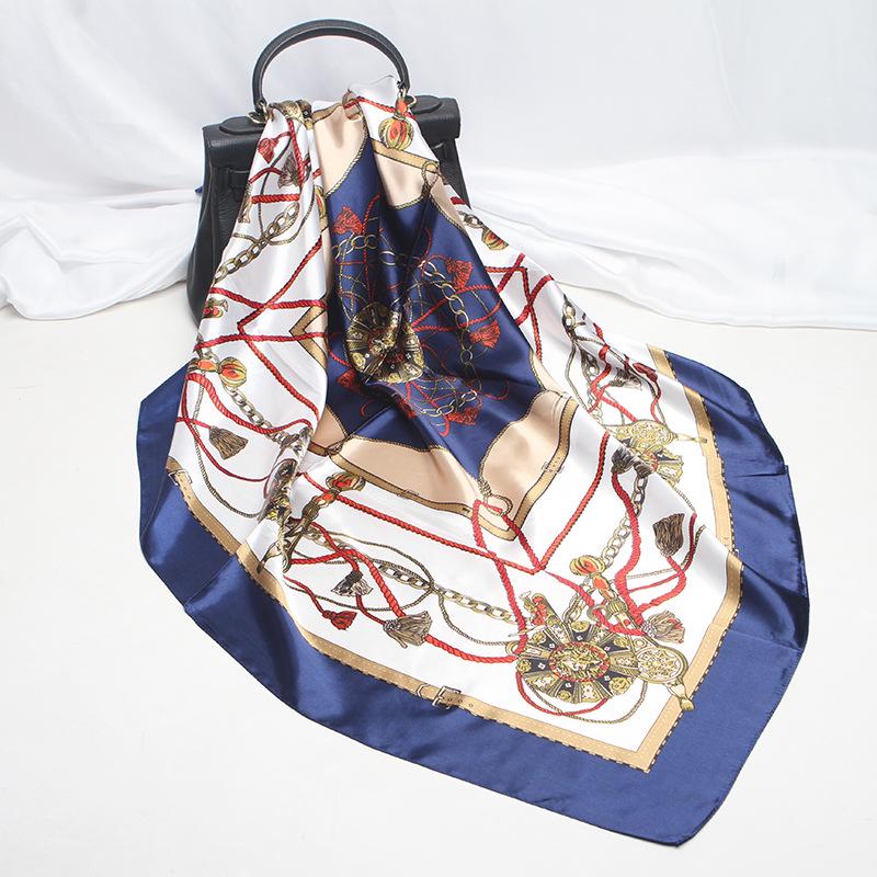 Hochwertige, luxuriöse Seidenschals, Stirnband, Schals, Halstuch für Damen, Ketten-Seidenschal, dekorativer Schal für Damen