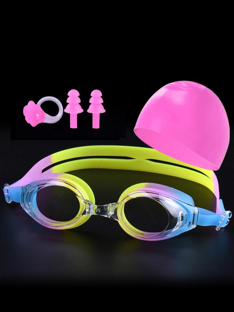 Adult Swimming Goggles High-definition Water and Fog-proof Swimming Goggles for Men and Women Swim Silicone Swimming Caps