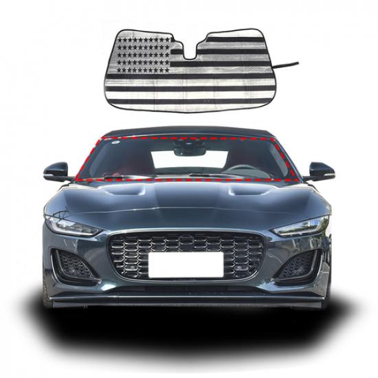 US Flag Car Sun Shade Windshield Window Sunshade Cover For Jaguar F-TYPE 13+
