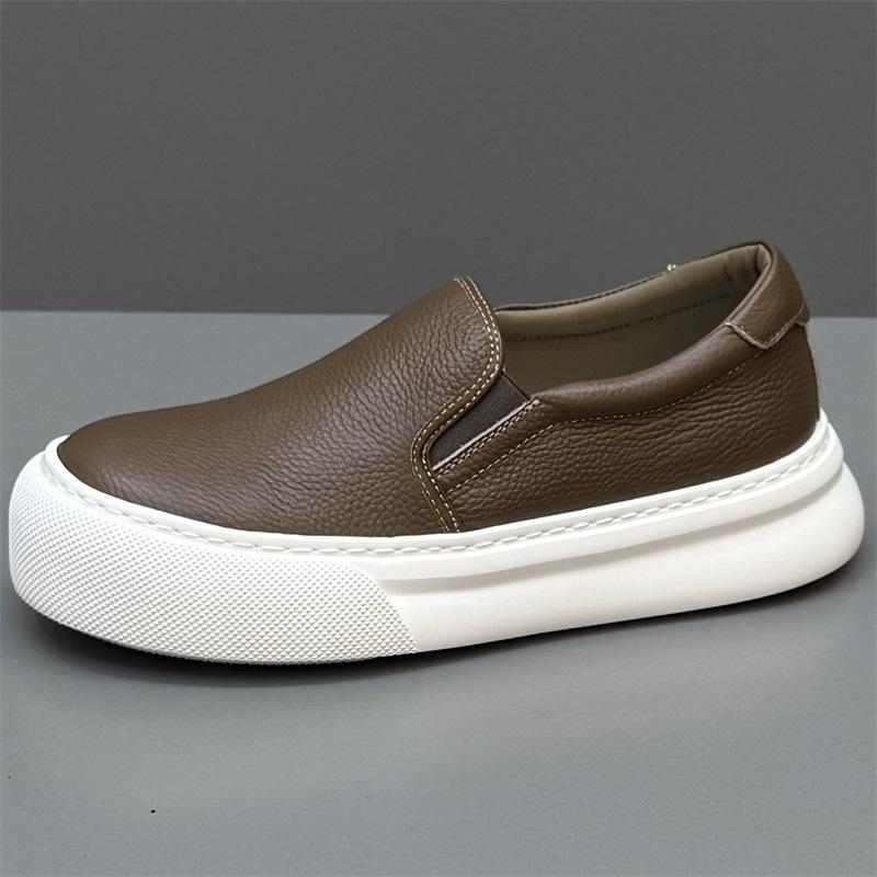 Autumn new retro leather platform shoes sports low-top casual leather shoes xs