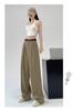 Women's Spring/Summer 2026 High Waist Loose Wide Leg Floor-Length Suit Pants