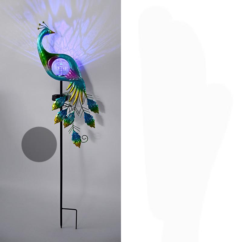 Solar Peacock Garden Light