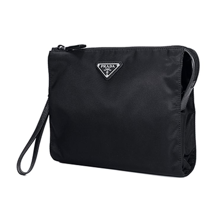 Prada Astuccio per Cosmetici in Re-Nylon Pochette da Uomo Nero 2NE7892DMH-F0002
