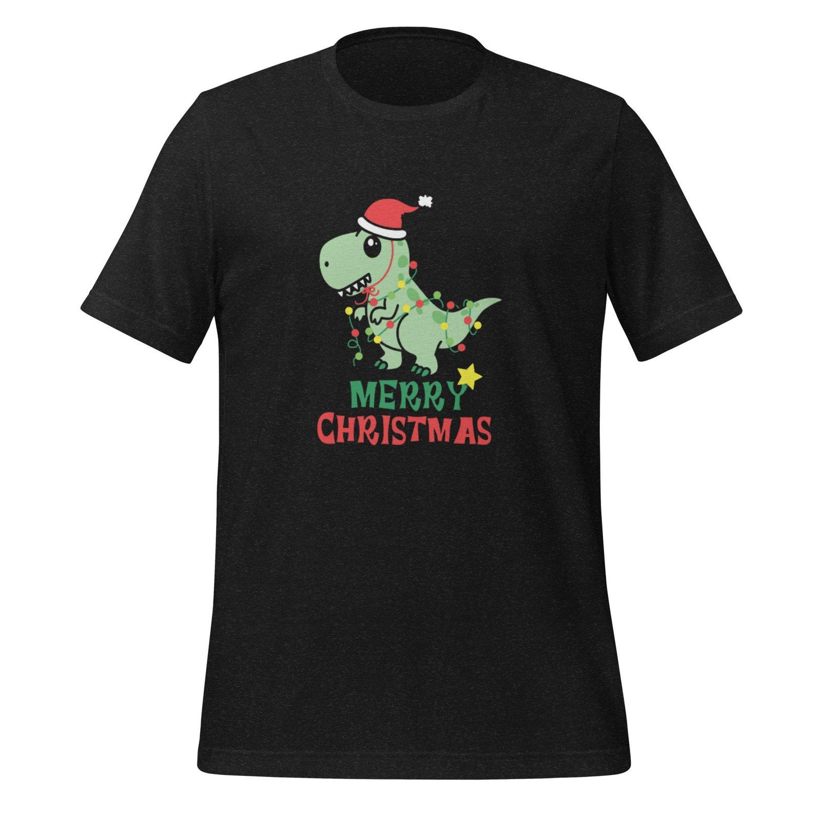 TRex Christmas T-Shirt M