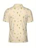Men'S Short-Sleeve Polo Shirt with Flat Digital Print Pattern - No Texture