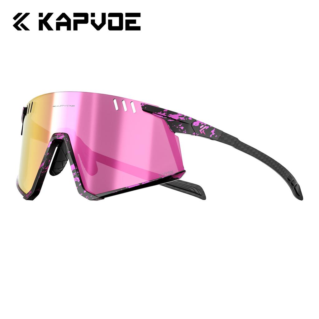Lunettes de cyclisme Kapvoe Photochromiques UV400 VTT Claires Vélo de montagne Lunettes de soleil de transition pour hommes Femmes Lunettes de sport