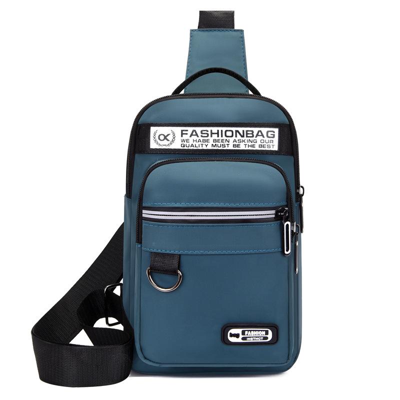 Geantă de piept pentru bărbați, simplă, de mare capacitate, de călătorie în aer liber, geantă de umăr, modă casual, geantă de piept multifuncțională