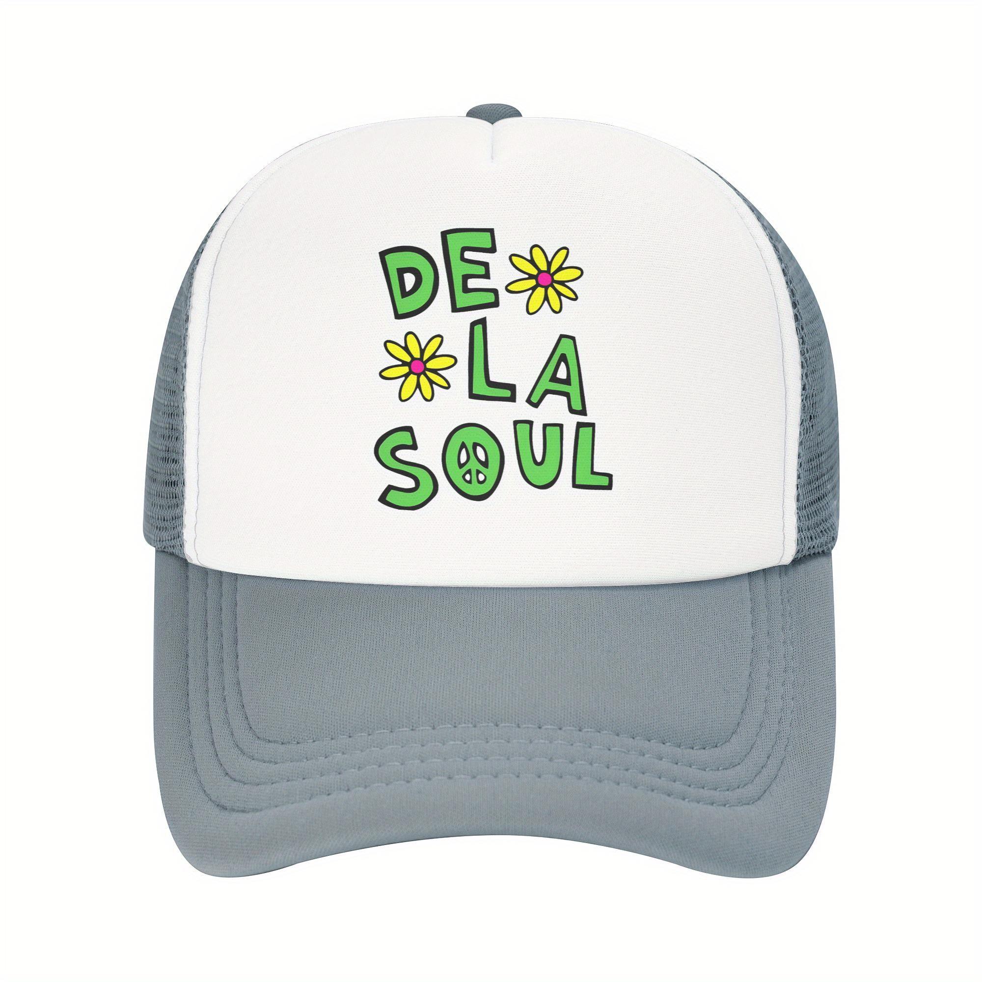

De La Soul Retro Graphic Trucker Hat Unisex Breathable Mesh Baseball Cap Casual Adjustable Hip Hop Cap One Size