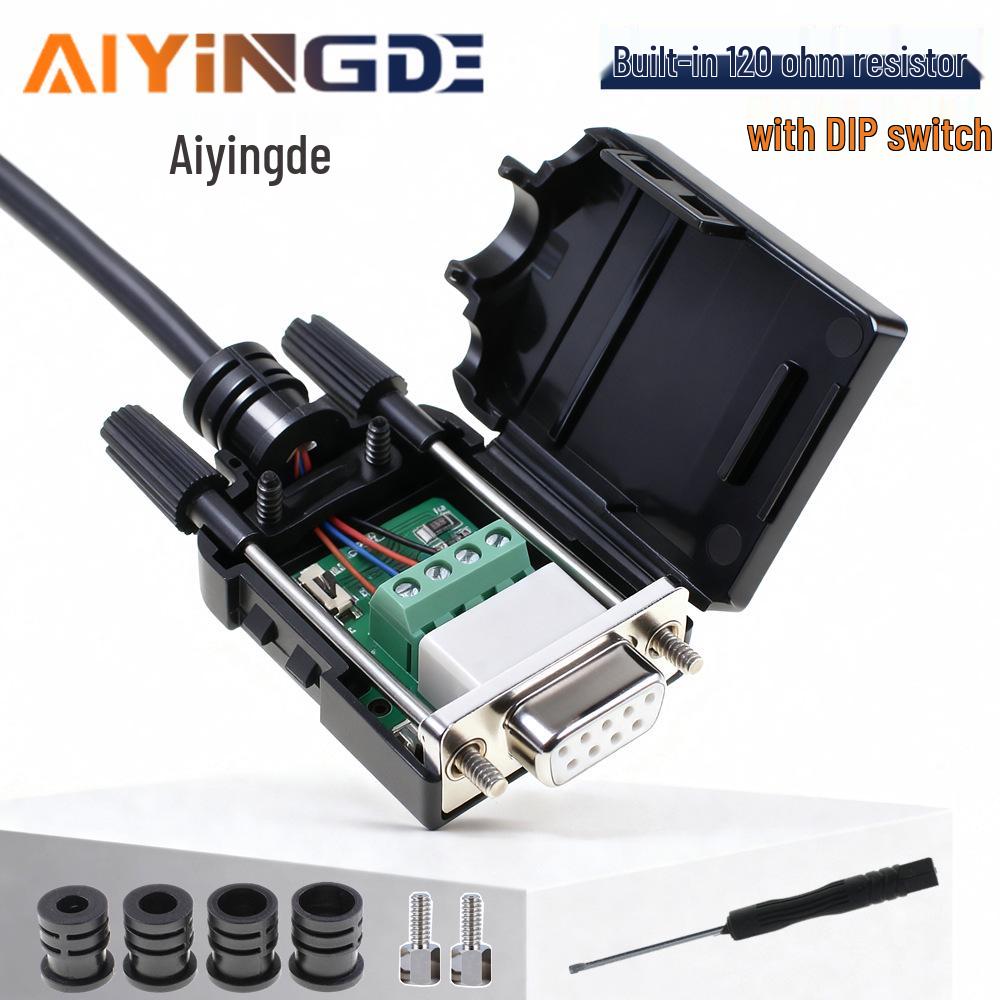 CAN Bus Adapter with DB9 Female and 120 Ohm Resistor, Solderless with DIP Switch