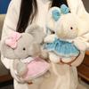 Wearing Bow Lace Dress Cartoon Rabbit Plush Toys Pretty Plush Elephant Doll  Children's Toy