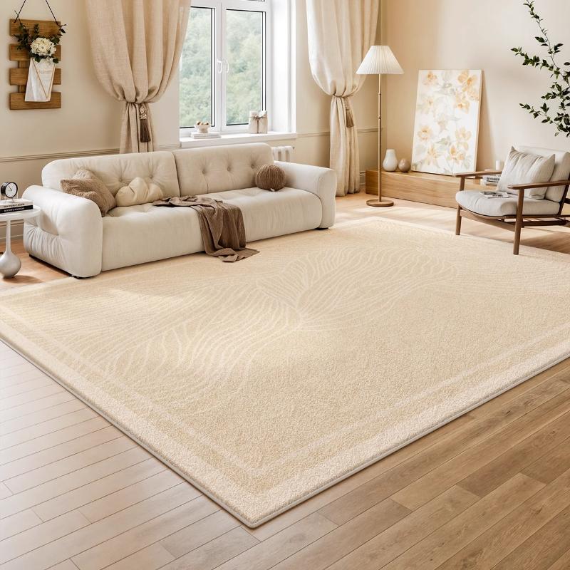 Cream Style Living Room Decoration Large Carpet Thicken Plush Study Rug Minimalist Rugs for Bedroom Fluffy Soft Lounge Floor Mat