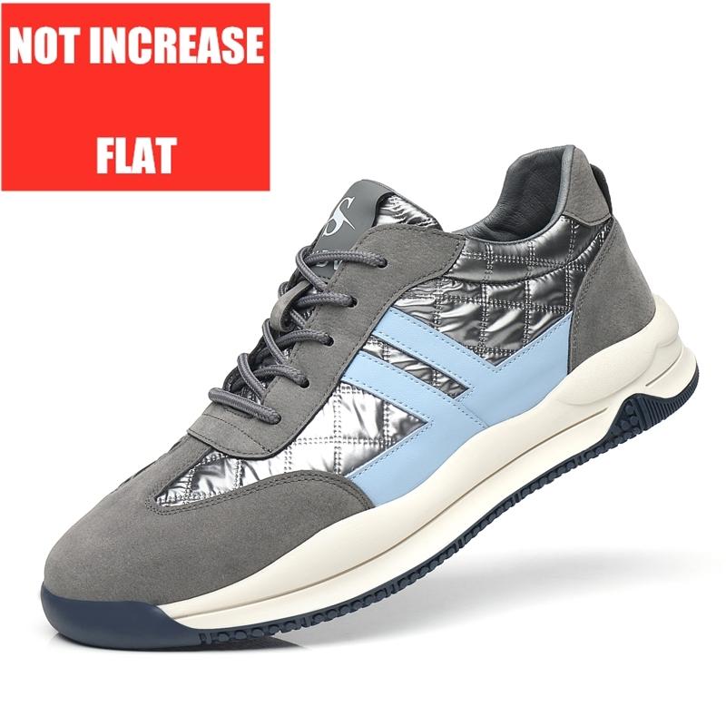 

Genuine Leather Lift Sneakers Men Height Increase Insoles 6/8cm High Quality Elevator Shoes Comfortable Breathable Casual Sports 38