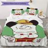 HELLO SPANK Pattern Bedding,Quilt Set Quilt Cover Pillowcase Home Birthday Gift(1 * duvet cover + 2 * pillowcase, without core)_lx