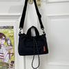 Lightweight Nylon Color Block Crossbody Bag for Women Small Shoulder Purse