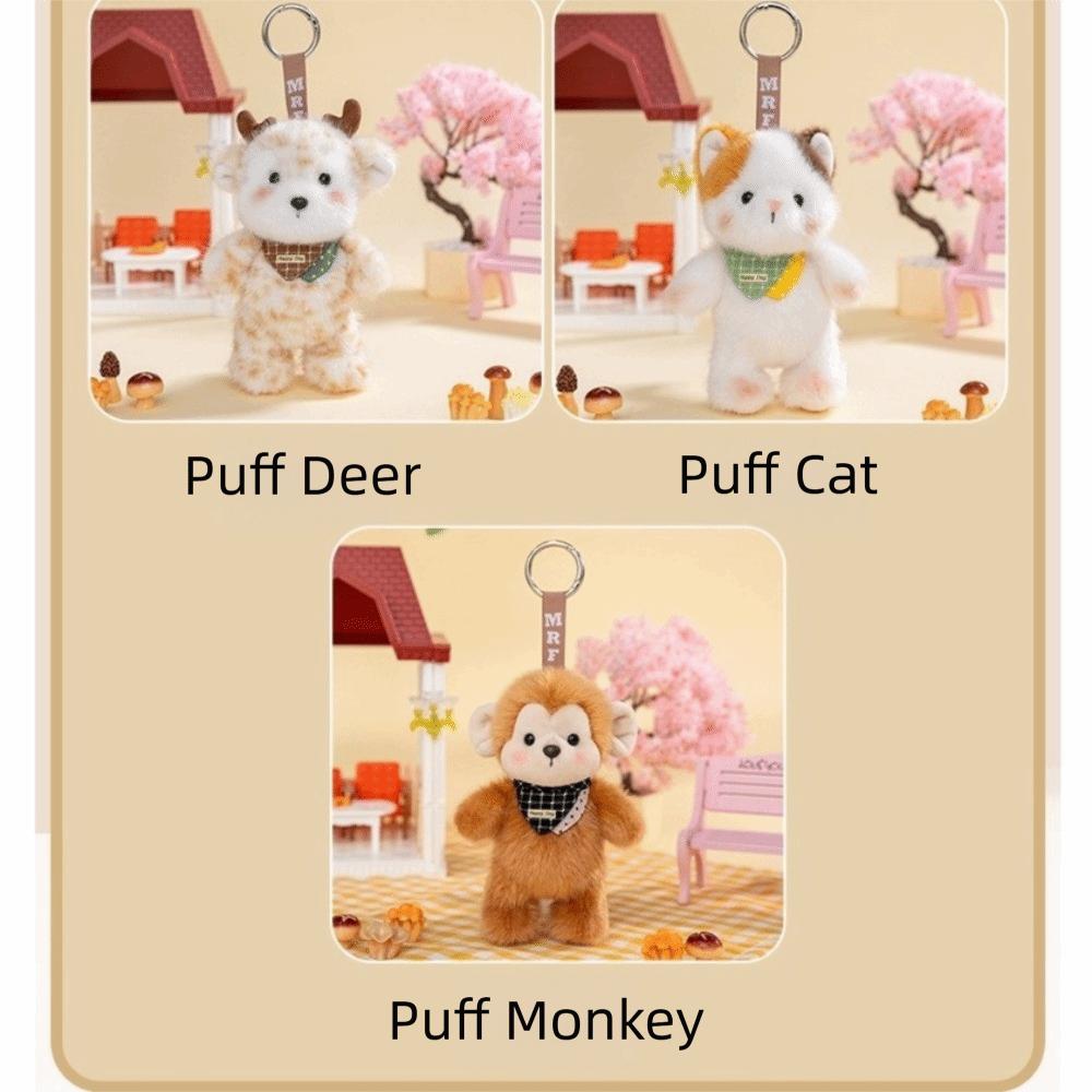 Furry Plush Keychain Toys Super Soft Plush Backpack Pendant Stuffed Doll Keyring Decorative Toys