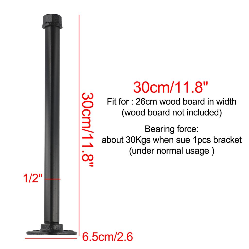 Book Pipe Shelf Bracket Decor Display Industrial Iron Office Organizer Ornaments Space Saving Steampunk Storage