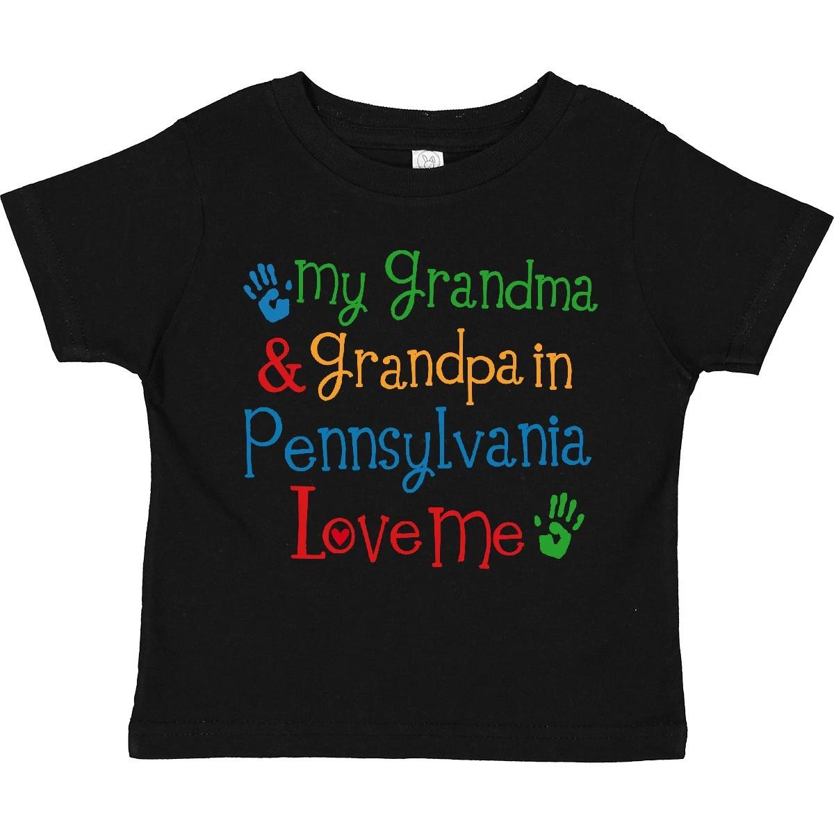 Inktastic Pennsylvania Grandma And Grandpa Love Me Toddler T-Shirt States Ninam 150