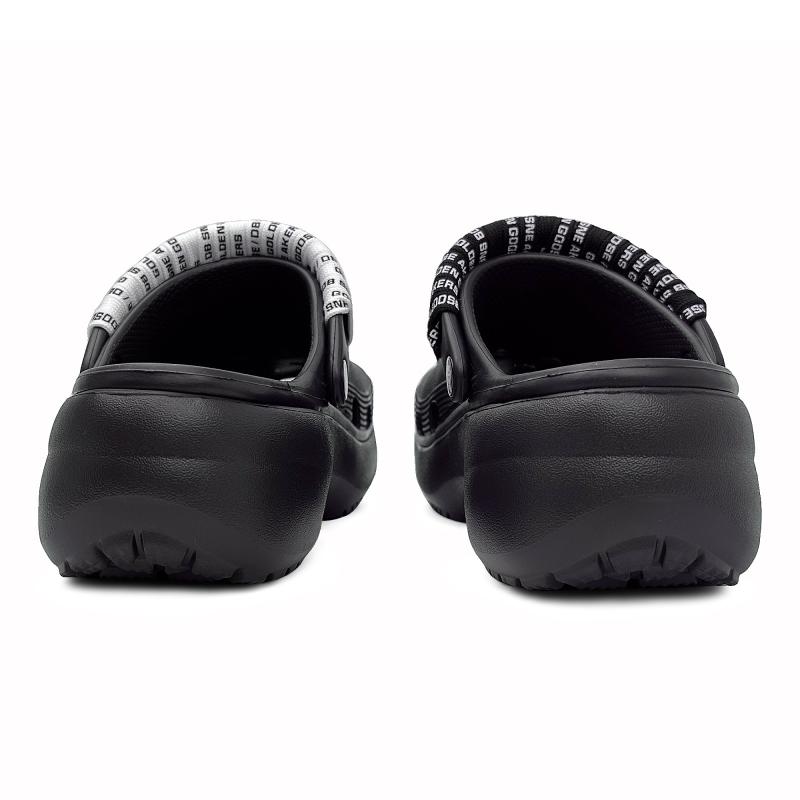 Crocs Classic Platform Clog Trendy Bear Cute Minimalist Outdoor Fashion Versatile High Street Elevation Clogs Women Black