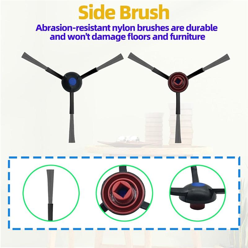 A65T-For Yeedi M12 PRO+ Robot Vacuum Main Side Brush Hepa Filter Mop Pad Dust Bags Replacement Accessories Kit