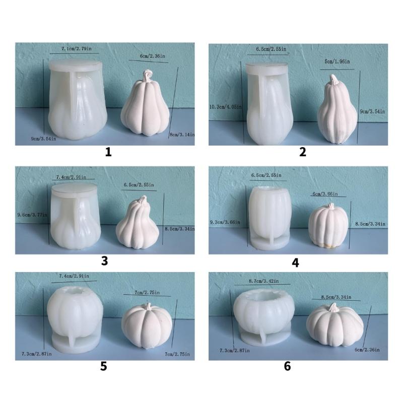Silicone Pumpkin Shaped Candle Mold for Handmade Enthusiasts Aromatherapies Mould Practical Craft Classroom Supplies