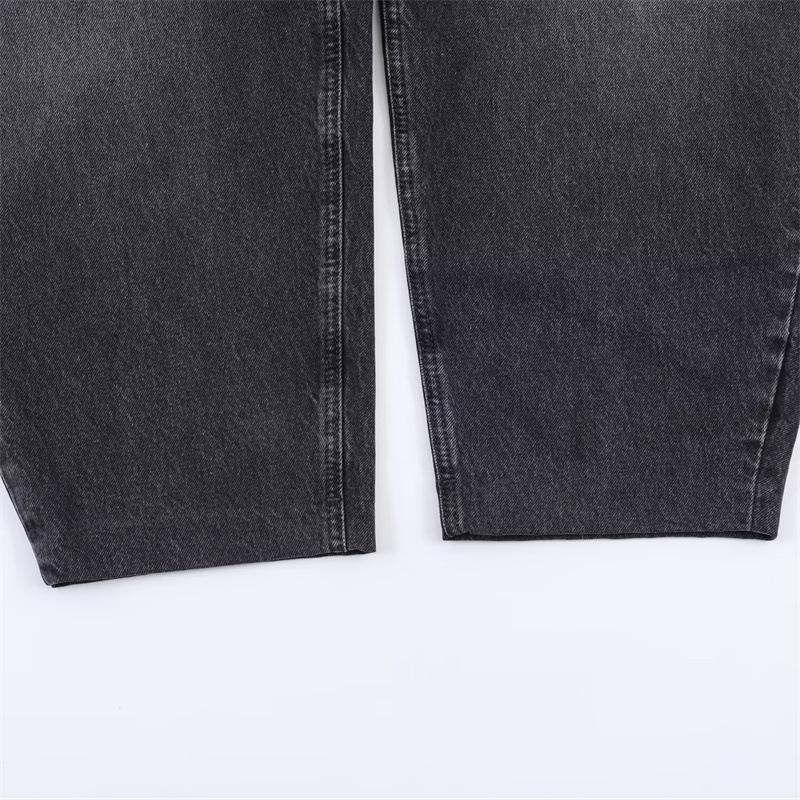 2025 Winter Women's High-Waisted Barrel Leg Jeans - European & American Style