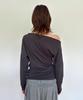 DIAGONAL Asmy Shirring Tee (Charcoal)