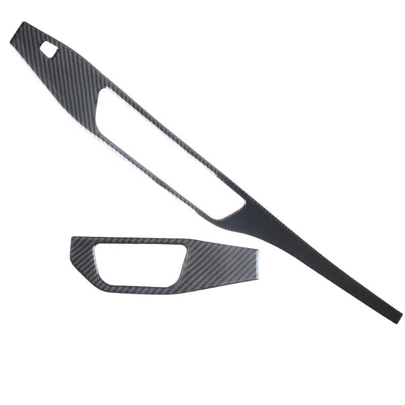 

Углеродное волокно, центральное управление автомобиля и переключатель фар, декоративная накладка, наклейка, защитная крышка для автомобиля A4 2017 чёрный