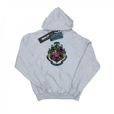 Neonfarbener Kapuzenpullover mit Hogwarts-Wappen für Jungen