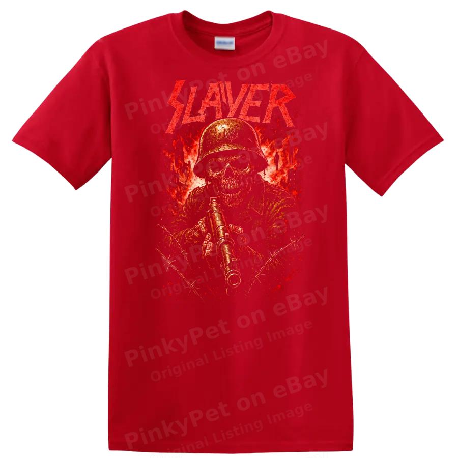 Skull Soldier T Shirt Retro Rock Heavy Metal Art Graphic Tee