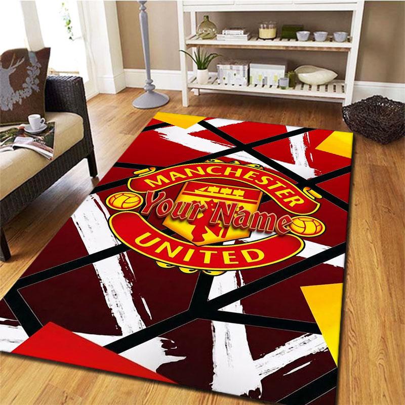 Manchester United F Custom Name Carpet Rug for Living Room Bedroom Home Sofa Decoration,Kids play Non-slip Floor Mat