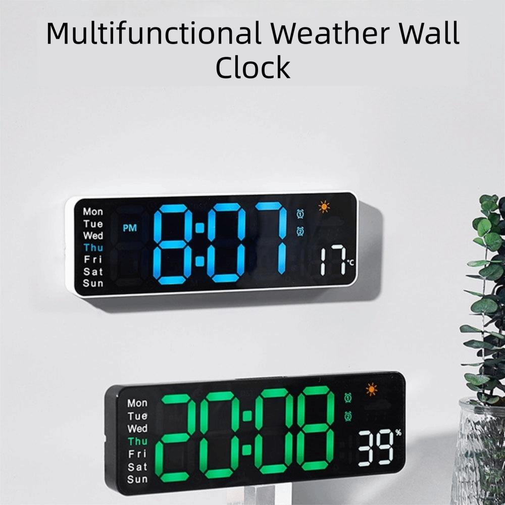 Temperature Humidity  Display Digital Wall Clock Timer LED Clock Alarm Clock  Table Clock
