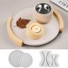Split Round Storage Tray Silicone Mold DIY Home Dec Ornaments Crafts Making Kit Concrete Cement Resin Flower Pot Base Clay Molds