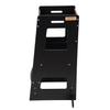 KiddyMoon ST-003 Drewniany Montessori Kitchen Helper z Regulacją Wysokości, Czarny
