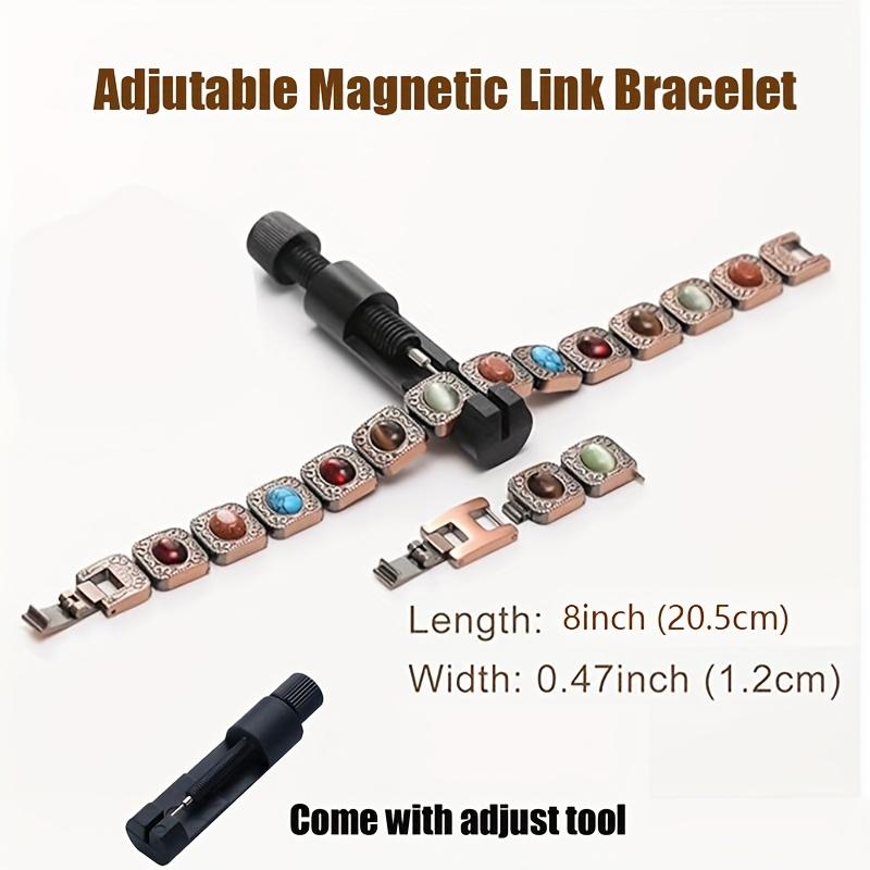 Women's Colorful Stone Magnetic Bracelet with Adjustable Size Design, Fashionable and Personalized Bracelet, Versatile Jewelry Accessories