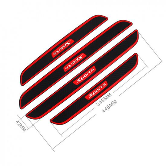 Car Door Sill Scuff Plate Cover Guard Protector Strip Rubber Anti-kick Scratch