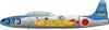 PLATZ Scale Air Force Air Force 40th Anniversary Painted Masking Sheet Plastic Model Kit 1/72 Self-Defense T-33A 501st/502nd Squadrons, Self-Defense