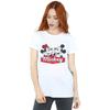 Disney Womens/Ladies Mickie And Minnie 90 Years Cotton Boyfriend T-Shirt