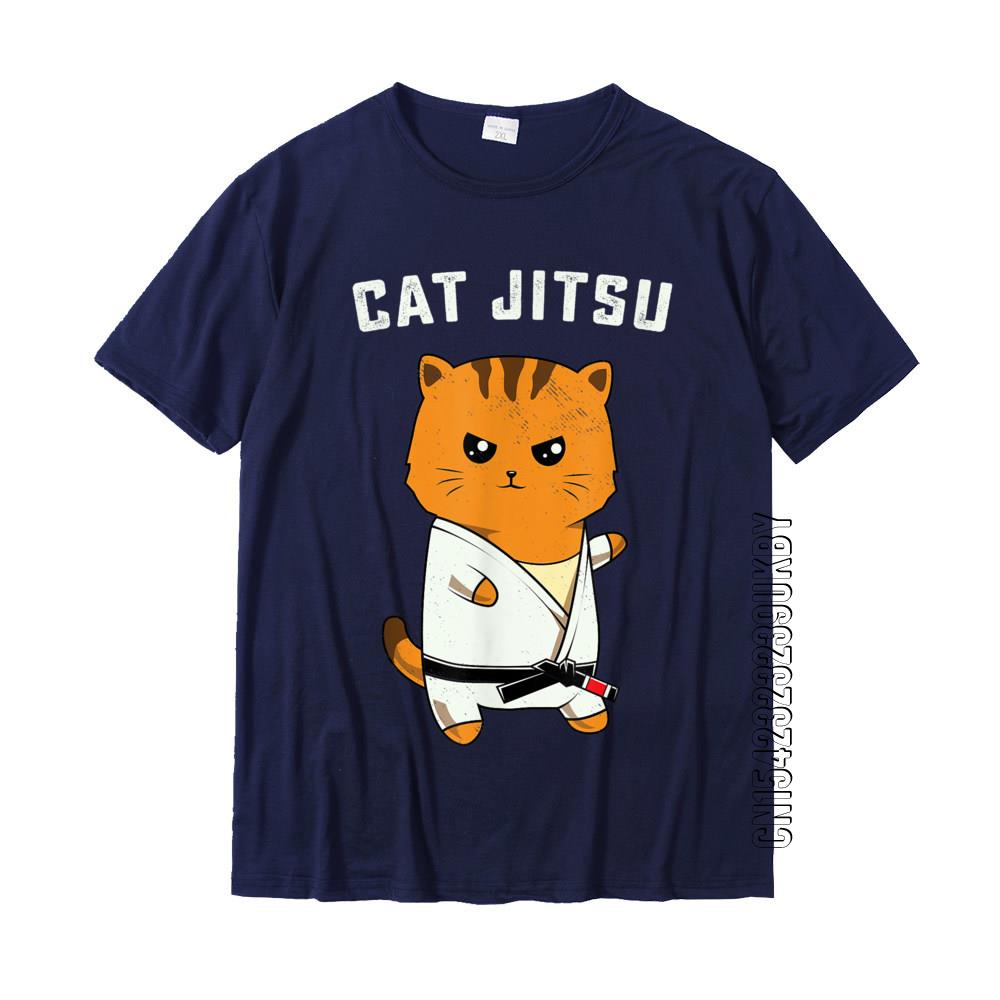 Jiu Jitsu Kawaii Cat Funny Bjj Or Mma Grappling Tshirt Cotton T Shirt For Unisex Unique Tops Shirts Cute Party