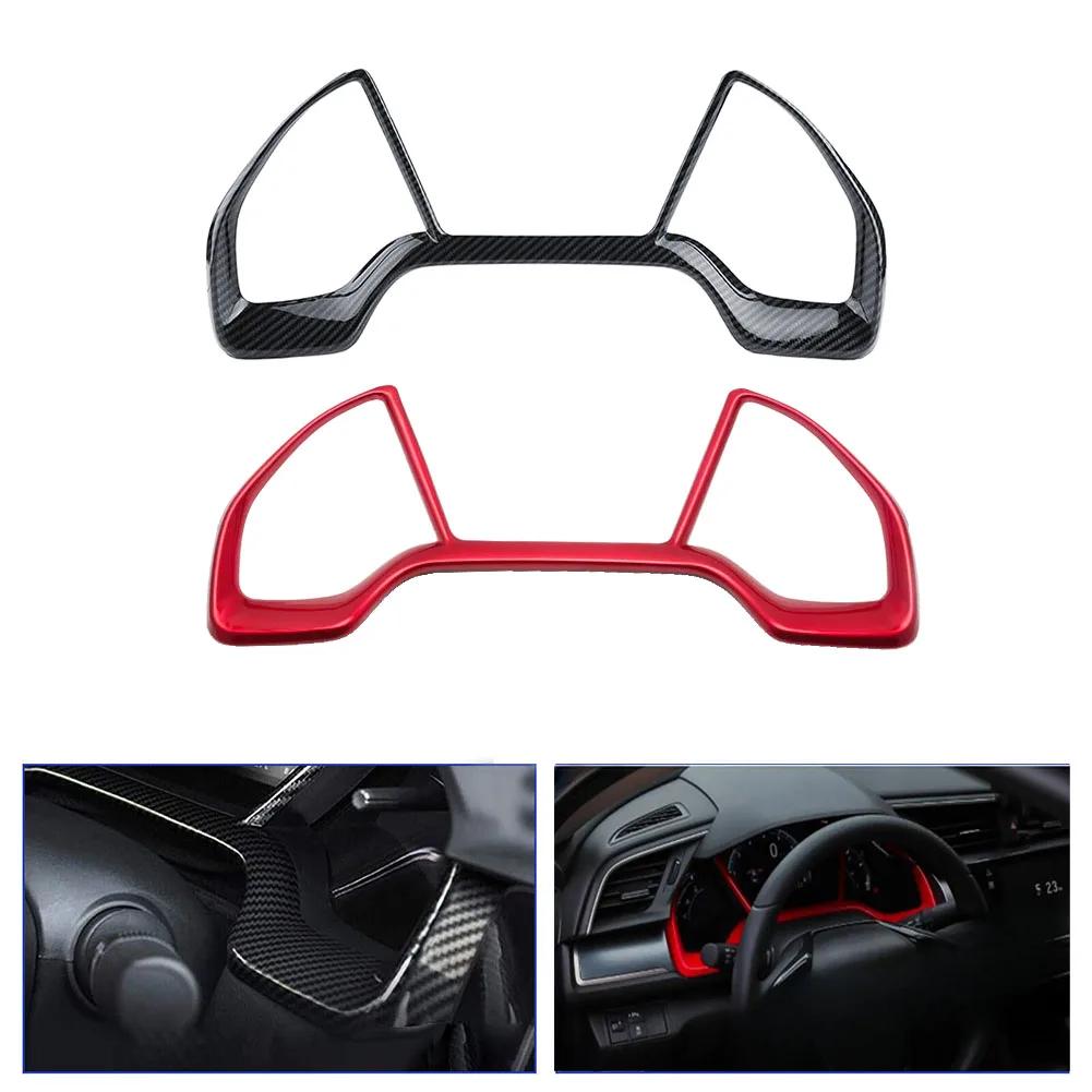 Upgrade Your Vehicle's Appearance with Carbon Fiber Style Speedometer Panel Frame Cover Trim for Honda Civic 2016 2025