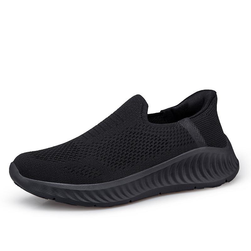 

Женская обувь на одной педали, обувь для ходьбы, летняя дышащая одинарная обувь из летучего трикотажа, легкая обувь на мягкой подошве для пожилых людей, сетчатые кроссовки 45
