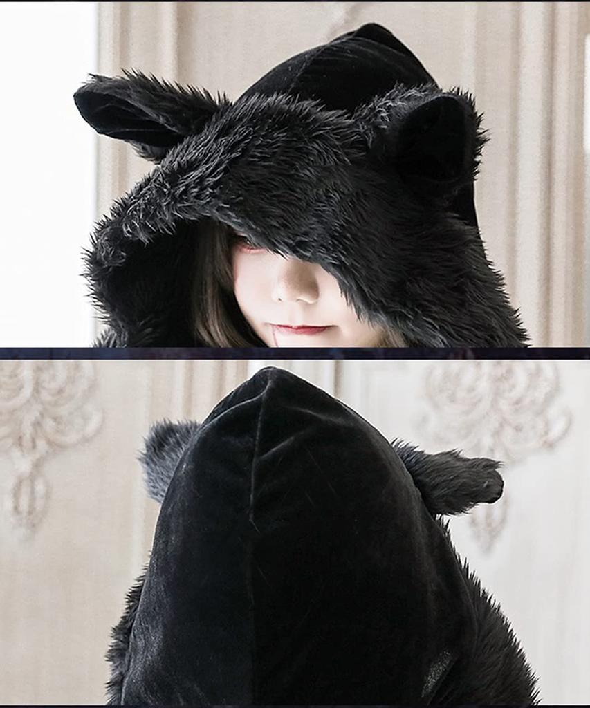 Milky Time Bat Halloween Cosplay Vampire Devil Costume for Adults with Fishnet Tights (L)