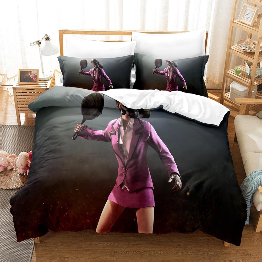 Battlegrounds Game Character Bed Linen Set , Microfibre Bedding Sets, Children's Duvet Cover for Teenagers adult Duvet Cover