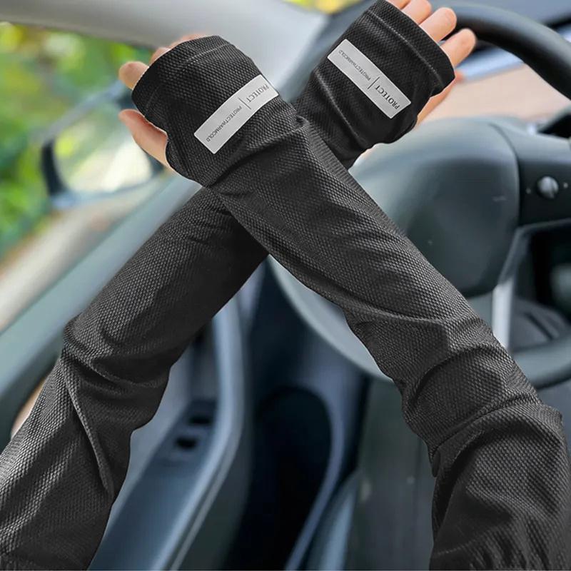 Large Size Ice Sleeves For Women Driving Summer Outdoor Sun Protection Sleeves