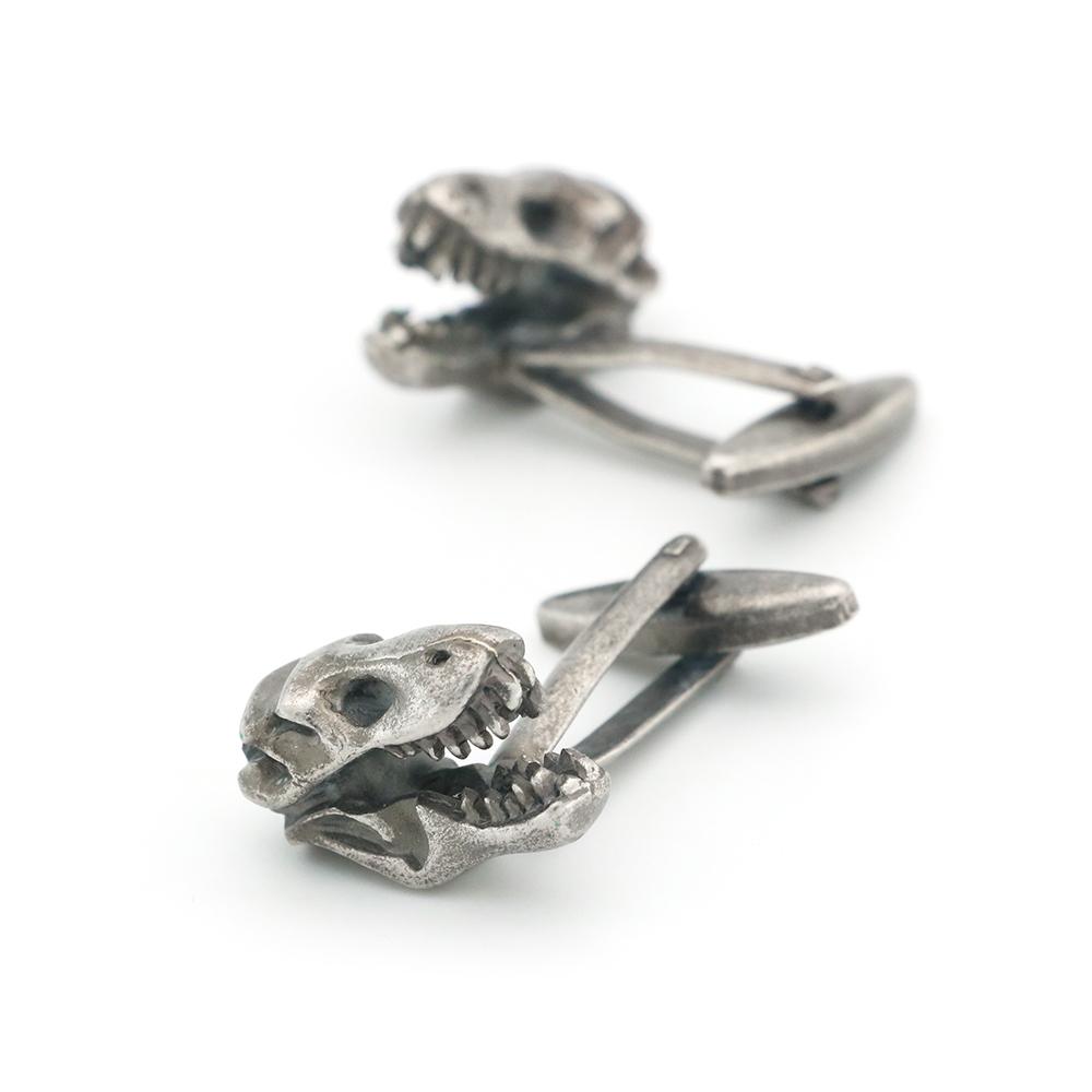 Men'S Dinosaur Skull Cufflinks Novelty Animal Head Design Vintage Color Brass Cuff Links Wholesaleretail