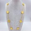 15MM Titanium Steel Four Leaf Flower 10 Flower Sweater Chain 60CM Double Lucky Four Leaf Clover Necklace