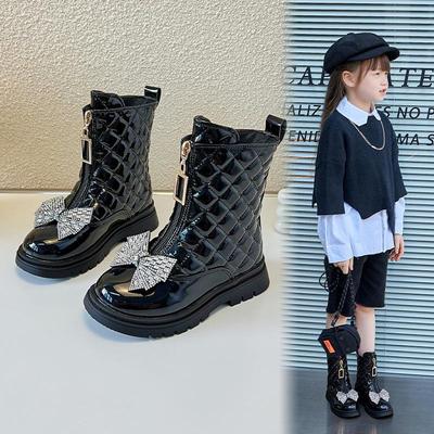 Girls Princess Ankle Boots Boots Children's Fashion Boots  Shining Shoes for Girls