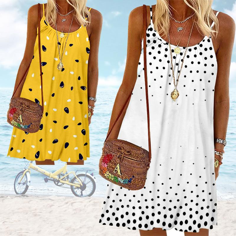 

Women s Summer Loose Print Party Mini Beach Dress Fashion Women s Toga Plus Size Cami Dress XS-6XL